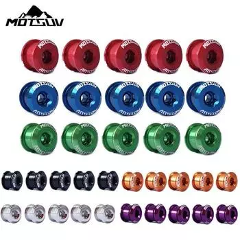 Аксессуары MTB Велосипедные Звездочки Винты Дисковые Винт Звездочки Колесные Болты Велосипедные Шатуны Части Black-For Double Chainring-6.4mm