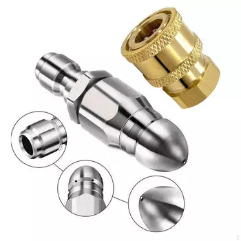 Аксессуары, насадка для шланга для очистки сливов, прочная, 5000 фунтов на квадратный дюйм, мини-насадка для мойки под давлением, канализационная насадка