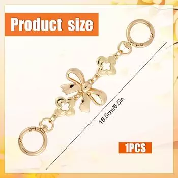 Аксессуары Новая цепочка для сумочки Интернет-знаменитость металлическая пряжка Креативная удлинительная цепочка Аксессуары для сумок Милый бант