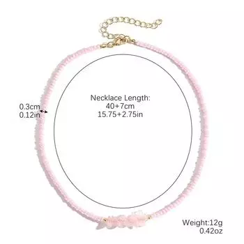 Аксессуары Ожерелье Сладкий Прохладный Ветер Ожерелье из Рисового Бисера Богемное Ожерелье из Бисера Ручной Работы