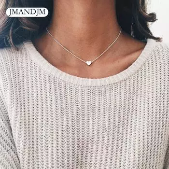 Аксессуары, персонализированные уличные снимки, простое ожерелье из сплава с подвеской в виде персикового сердца и любви для женщин золотой