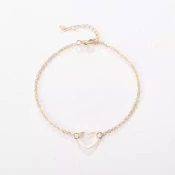 Аксессуары Подарки DIY простой сердечный милый браслет для женщин и девочек золотой