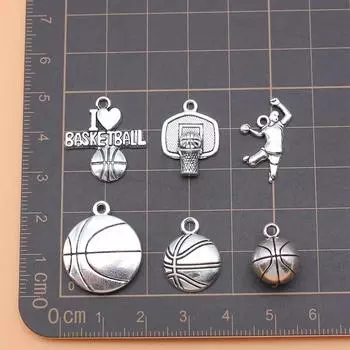 Аксессуары-подвески для ювелирных изделий Баскетбол Кулон для сотового телефона Новый в 6 шт./компл.