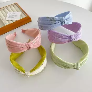 Аксессуары повязка на голову повязка для волос модные украшения для волос завязанные волосы женская ткань 17*5cm розовый