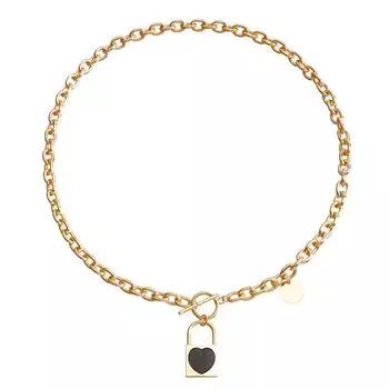 Аксессуары, Простое черное концентрическое ожерелье с имитацией перламутра, Темпераментная металлическая грубая алюминиевая цепочка, цепочка для свитера для женщин