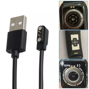 Аксессуары Проводной шнур Универсальное 2-контактное магнитное зарядное устройство для умных часов Зарядное устройство USB