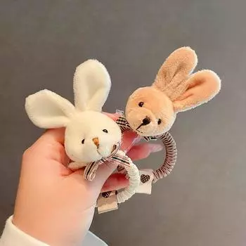 Аксессуары Резинки для волос Мультяшные резинки для волос Женские резинки для волос Держатели для хвостиков Корейский стиль Веревка для волос white-Rabbit