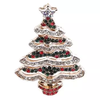 Аксессуары Рождественская елка Броши Разноцветные булавки Зимняя одежда Ювелирные изделия Пальто Свитер Броши Рождественский подарок Мода Мультфильм Рождественская брошь разноцветный
