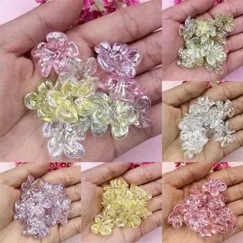 Аксессуары ручной работы DIY цепочка для мобильного телефона акриловые цветочные бусины аксессуары для волос 10 шт. 22,5*23,5 мм материал чехол для телефона ручной работы разноцветный