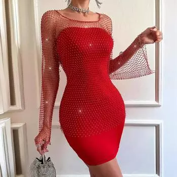 Аксессуары сетка рыболовная сеть эластичная сексуальная личность полая трендовая уличная секс одежда XS