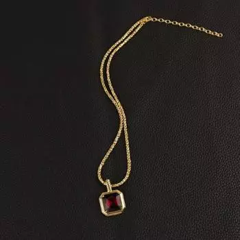 Аксессуары Светлое ретро роскошное фиолетовое колье Premium Sense Аксессуары Ожерелье Niche Design Sense темно-фиолетового