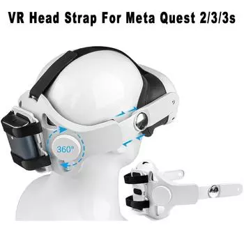 Аксессуары VR Регулируемый удобный ремешок на голову для Meta Quest 2/3/3s Замена с держателем батареи Рождественский подарок