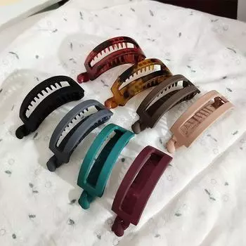 Аксессуары женские полые матовые леопардовые простые заколки для волос аксессуары для волос прямоугольный банановый зажим янтарь