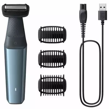 [эксклюзивно на .co.jp] Philips Body Trimmer 3000 Series Бритва Groomer (Можно использовать в ванной, в комплекте 3 вида насадок.: 3мм, 5мм, 7мм, для