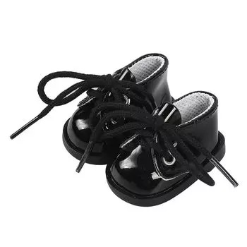 AXLUCE плюшевые кожаные туфли кукольная игрушка-обувь-мягкая одежда-20см (черный) чёрный