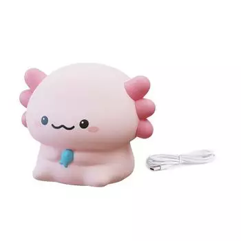 Axolotl-Baby Ночной Светильник Милый Силиконовый Саламандра Usb Перезаряжаемый Ночной Светильник С Сенсорным Управлением Подарок На День Рождения Для Детей 1 Set