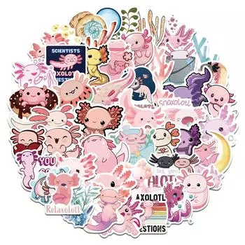 Axolotl Fun Graffiti Stickers Stickable On Travel Cases Water Bottles Fridges StyleB