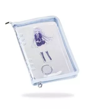 Axta Axta Storage Акриловая подставка 6 10 карманов Популярный портативный чехол, файл, папка, A5, отверстия, сменные листы, товары, (Светло-синий)