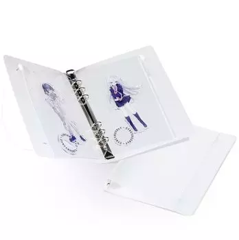 Axta Case Axta Storage File акриловая подставка скоросшиватель с карманом на молнии сменный блок 12 штук A5 6 отверстий Oshikatsu Goods Carry прозрачный белый белый