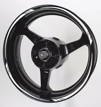 AxxL Мотоцикл 17 дюймов Custom Rim Наклейка Модель STD2 (белый)