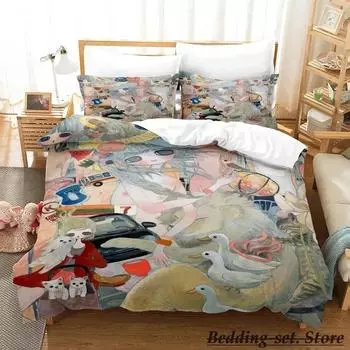 Aya Takano Anime Bedding Set Single Twin Full Queen King Size Bed Set Adult Kid Bedroom Duvetcover Sets Anime Parure de lit Bed 70x133cm 2pcs