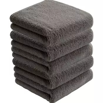 AYO Face Hotel Set of Carbon 34 x 80 Highly Low Gift Towel, Характеристики, 5, Серый, Пушистый, 100% Хлопок, см, Впитывающий, Прочный, Однотонный, Линять,