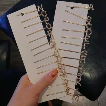 AZ 26 букв первоначальное имя заколки для волос для девочек женские аксессуары для волос