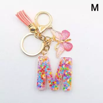 AZ 26 Буква Подвеска Брелок Кисточка Бабочка Подвески Брелоки Женские Украшения Сумка Автомобиль Брелок Подвеска
