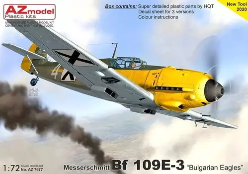AZ Model Bulgarian Air Force Messerschmitt Bulgarian Eagle Plastic Model AZM7677 1/72 Bf109E-3