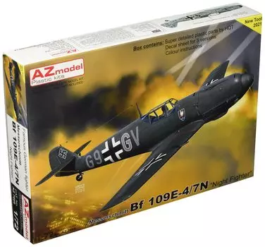 AZ Model Luftwaffe Messerschmitt Night Fighter Plastic Model AZM7666 1/72 Bf109E-4/7N