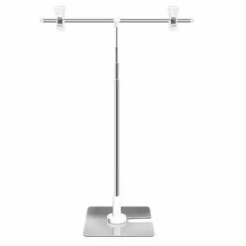 AZAKBL POP Stand Pop Stand Регулируемая длина Подставка для плакатов Удобная для переноски Простота хранения Сборный тип Рекламный стенд (1 кусок) серебряный