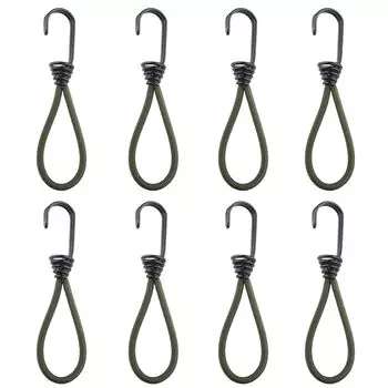 Azarxis Stretch Cord Tent Tarp Guyline Twin Hook Rubber Hook Tent Clip Tarp Clip Strong Easy to Install Camping Outdoor Useful Goods