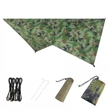 Azarxis Водонепроницаемый брезентовый тент для кемпинга Легкий тент от солнца Защита от ультрафиолета Тепловой укрытие от солнца Чехол для автомобиля Портативный компактный барбекю