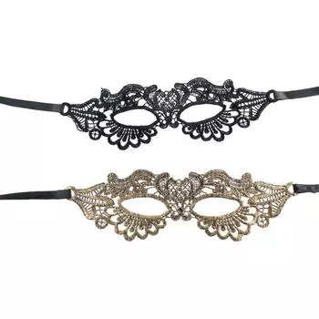 Ажурная кружевная маскарадная маска кружевная венецианская маска принцесса полумаска для женщин чёрный