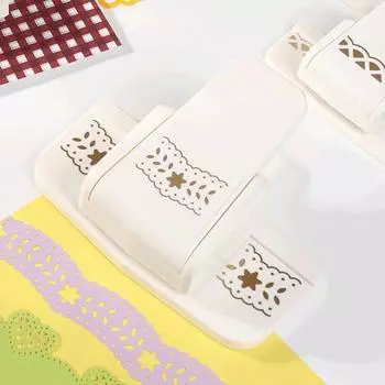 Ажурный кружевной узор с окантовкой, полосатый узор, цветочный дизайн, резак для бумаги ручной работы style 4