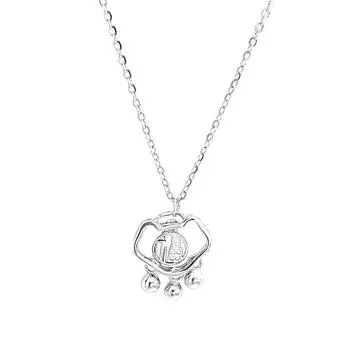 Ажурный счастливый символ замок безопасности ожерелье бисер кисточка ключичная цепочка новый китайский стиль