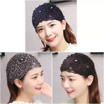 Ажурный широкий край прессованный ободок для волос модный элегантный женский свадебный ободок для волос головной убор для вечеринки аксессуары для волос серый