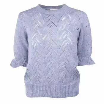 Ажурный свитер с короткими рукавами из полушерсти Ester Женщина LA PETITE ETOILE S розовый