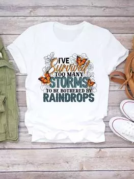 (Азиатский размер) Акварельная модная бабочка, милая женская футболка 90-х годов с коротким рукавом, модная женская футболка с принтом, верхняя одежда, повседневная футболка, женские футболки с графикой S