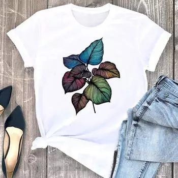 (Азиатский размер) Футболка для женщин 90-х годов милый тренд стиль милая одежда с принтом модная футболка женские женские футболки с коротким рукавом и графикой S