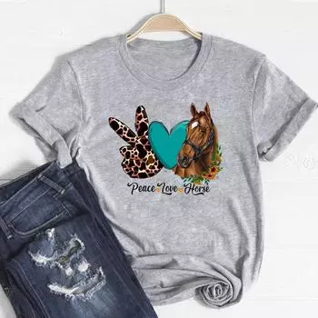 (Азиатский размер)Футболка, модная футболка, одежда, стиль 90-х годов, футболка с надписью «Love Trend», повседневная женская футболка с коротким рукавом и принтом, женская женская футболка с графикой S