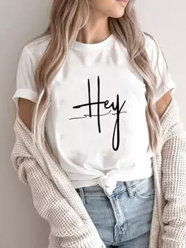 (Азиатский размер) Футболка, повседневная модная футболка с надписью Sweet Trend, милый женский топ 90-х годов с принтом, женская повседневная футболка с графическим рисунком, футболка с коротким рукавом S