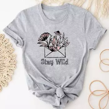 (Азиатский размер)Футболка с цветочным принтом Sweet Valentine Trend, модная футболка, одежда, повседневная женская футболка с коротким рукавом и принтом, женская футболка с графикой S