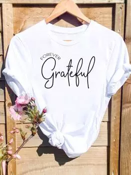 (Азиатский размер) Футболка с графическим принтом, женская повседневная модная футболка с буквенным принтом, симпатичная трендовая женская повседневная футболка с коротким рукавом S