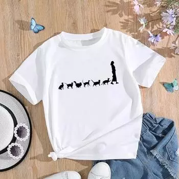 (Азиатский размер)Футболка с котом, милая 90-х годов, милая трендовая женская модная футболка с принтом, женская футболка, женская футболка с коротким рукавом и графическим рисунком S