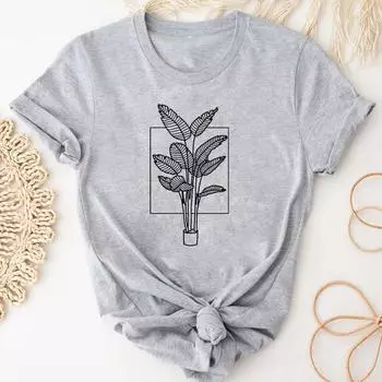 (Азиатский размер)Футболка с растением, милый стиль, тренд, милая модная футболка 90-х годов, одежда, повседневная женская футболка с коротким рукавом с принтом, женская женская футболка с графикой S