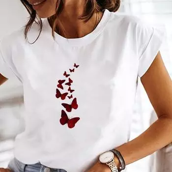 (Азиатский размер) Футболка в стиле 90-х годов, милая одежда с героями мультфильмов, повседневная модная футболка с короткими рукавами, женская футболка с принтом, женская футболка с графикой S