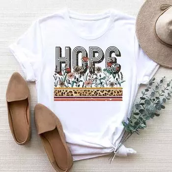 (Азиатский размер) Футболка женская с леопардовым принтом, милая одежда 90-х годов, модная футболка с принтом, женские футболки с коротким рукавом и графикой S