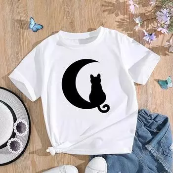 (Азиатский размер) Футболка женская, трендовая, милая, сладкая, с принтом, футболка, модная женская одежда, футболки с короткими рукавами и графикой S