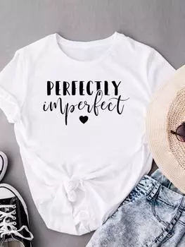 (Азиатский размер) Love Sweet Style Trend 90-х годов Женская модная футболка с коротким рукавом и принтом, женская футболка, верхняя одежда, повседневная футболка, женские футболки с графикой S